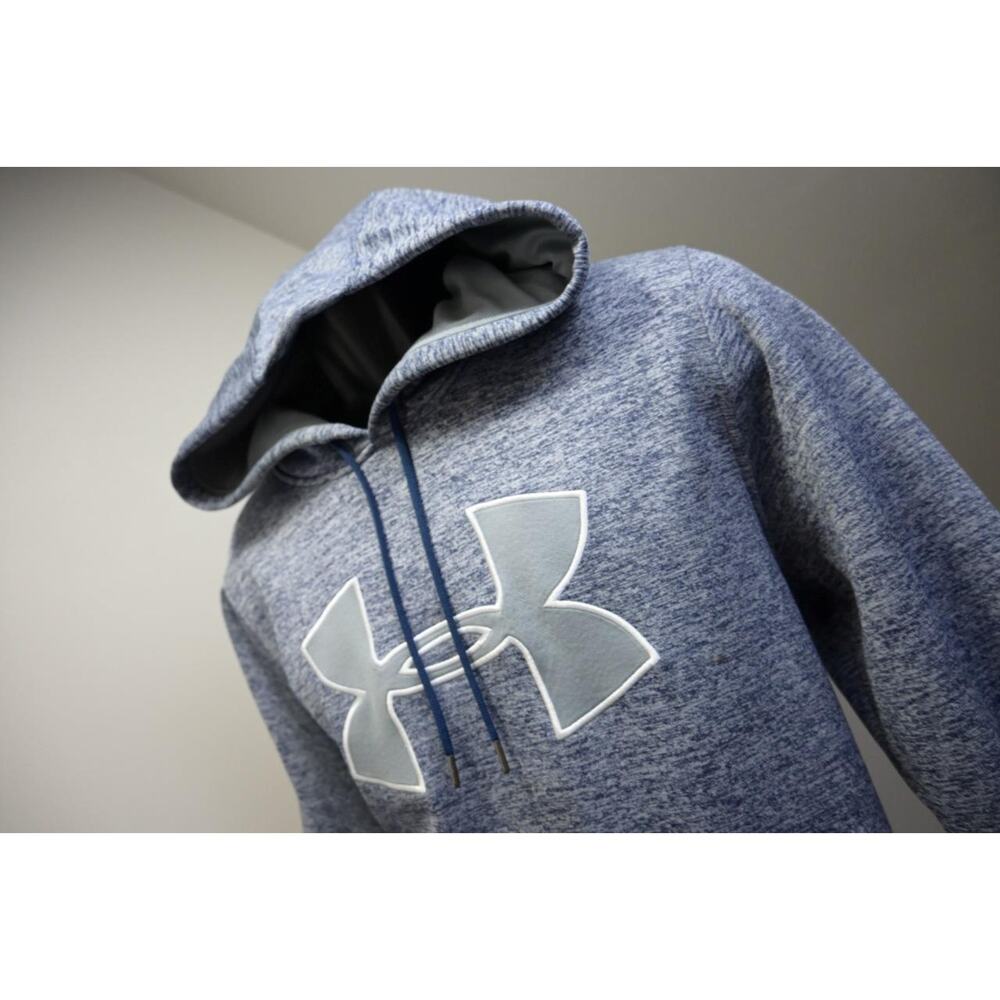 Under Armour Hoodie Loose Gray Blue Athletic‎ Performance Fleece Mens Sz Medium